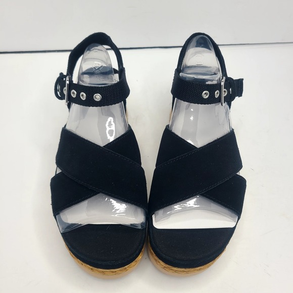 UGG Aubrey 2" Platform Sandal Strap Black Suede US 8 EU‎ 39 - Picture 6 of 9